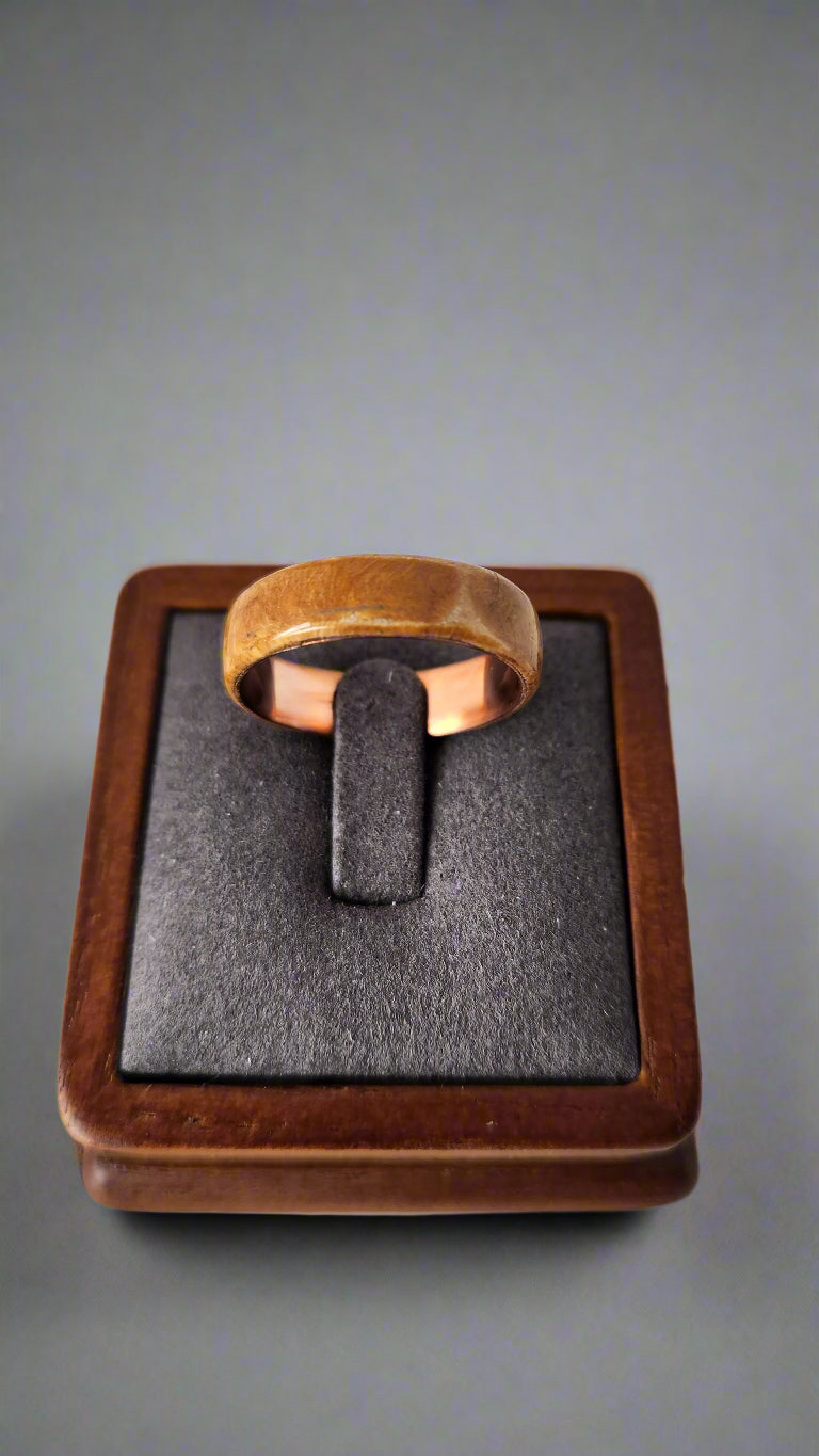 Handmade Bentwood Ring | Copper Core | Size V | Sarah Evans Design