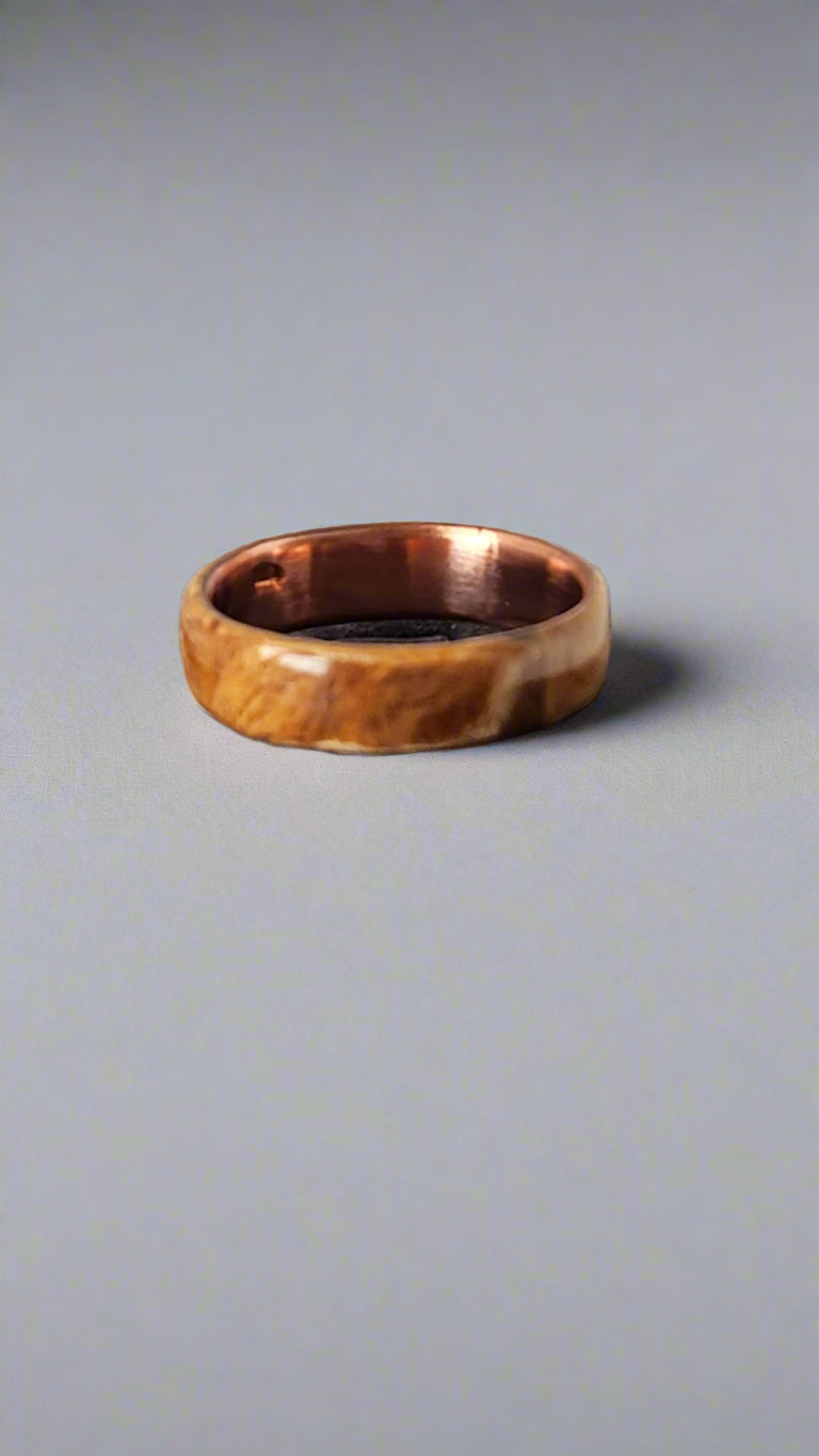 Handmade Bentwood Ring | Copper Core | Size V | Sarah Evans Design