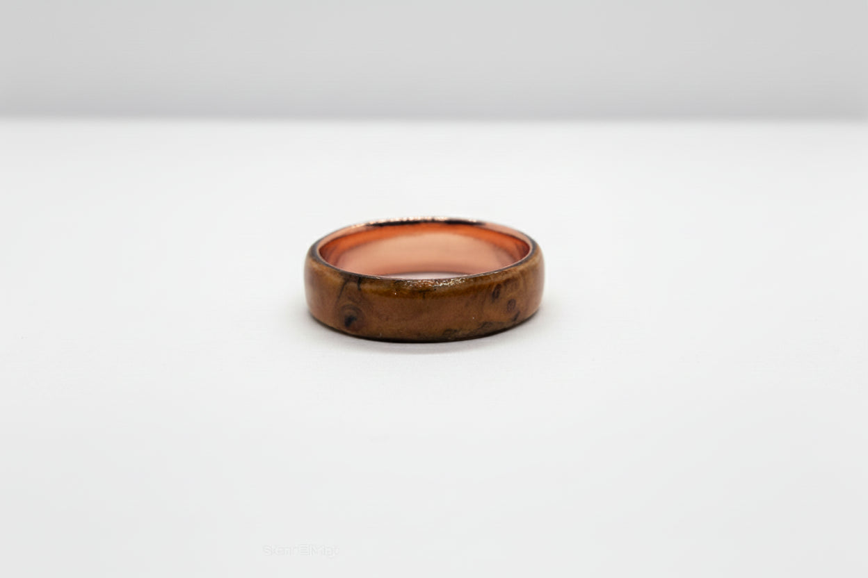 Honey Bentwood Ring | Copper Core | Size U | Sarah Evans Design