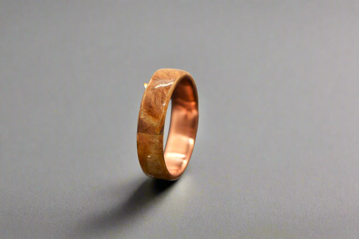 Handmade Bentwood Ring | Copper Core | Size V | Sarah Evans Design
